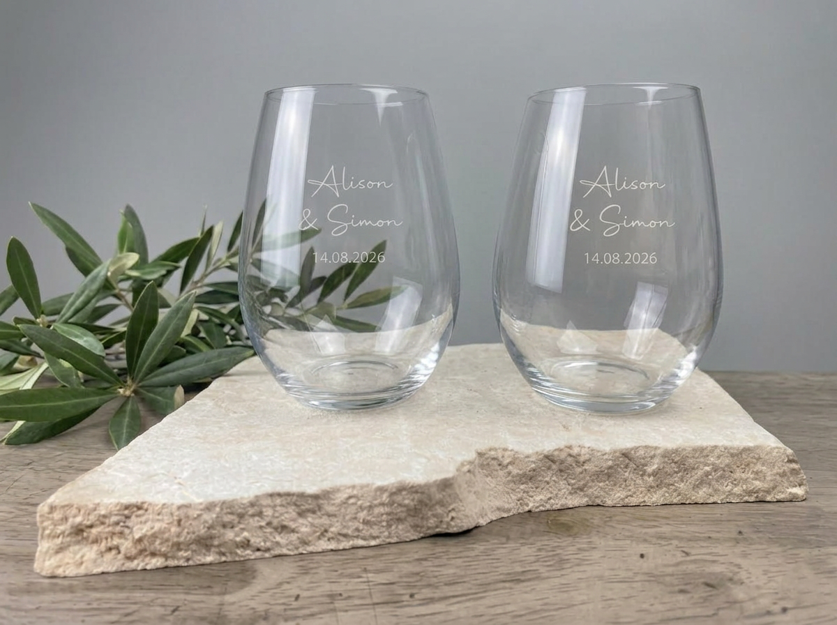 Luxe Stemless Wine Glasses - Set of 2