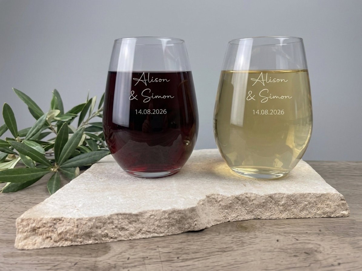 Luxe Stemless Wine Glasses - Set of 2